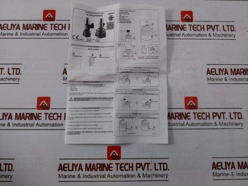 Geca Av015So 1/2" Automatic Gas Valve Slow Opening, 230Vrac, 50-60Hz, Ip 65