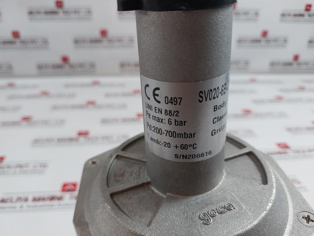Geca SV020-6B-OPSO Slam Shut Off Valve 3/4" 6 BAR 200-700MBAR -20 +60 C