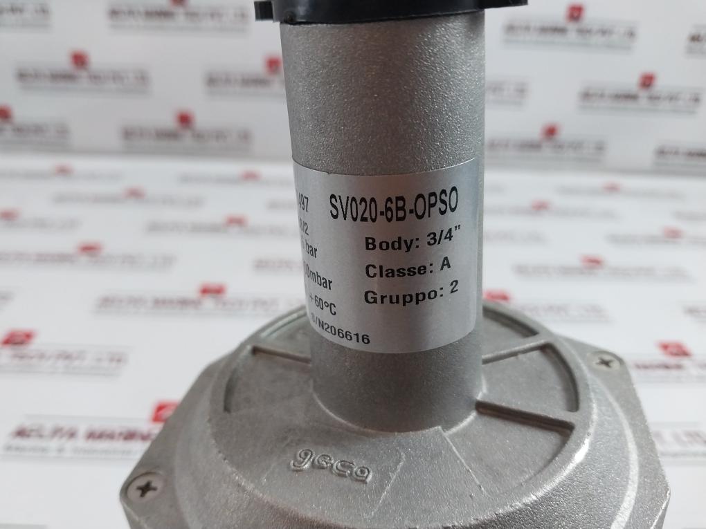Geca SV020-6B-OPSO Slam Shut Off Valve 3/4" 6 BAR 200-700MBAR -20 +60 C