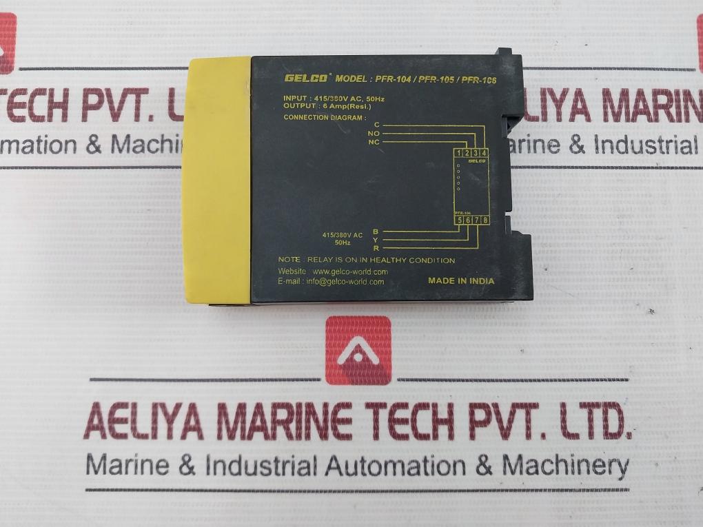 Gelco Pfr-104 Advanced Protection Relay 415/380V Ac 50Hz