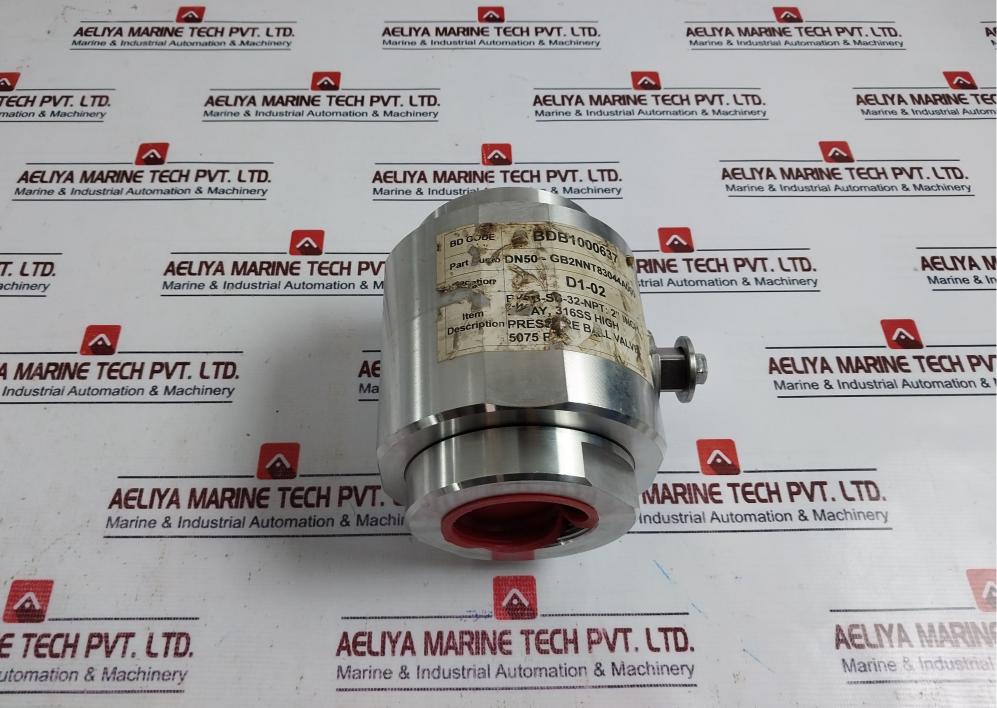 Gemels Bv2B-ss-32-npt 2-way Pressure Ball Valve Dn50-gb2Nnt83044A000 2"