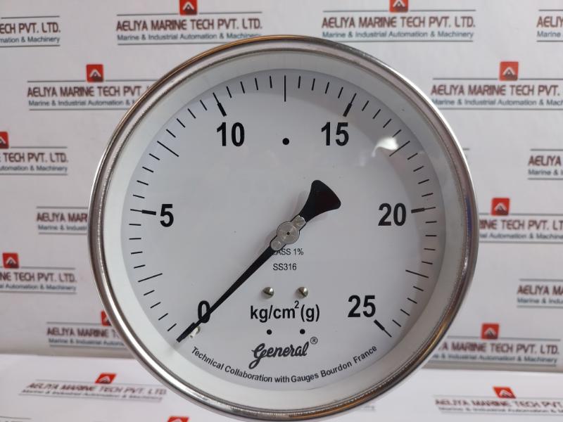 General Bspg-v-u Pressure Gauge Mfdapg25100 0-25 Kg/Cm2 (G)