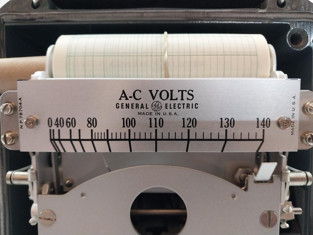 General Electric Cf1Vbk2-31N Recording Voltmeter 8Cf1Vbk2 0–140 / 280 Vac