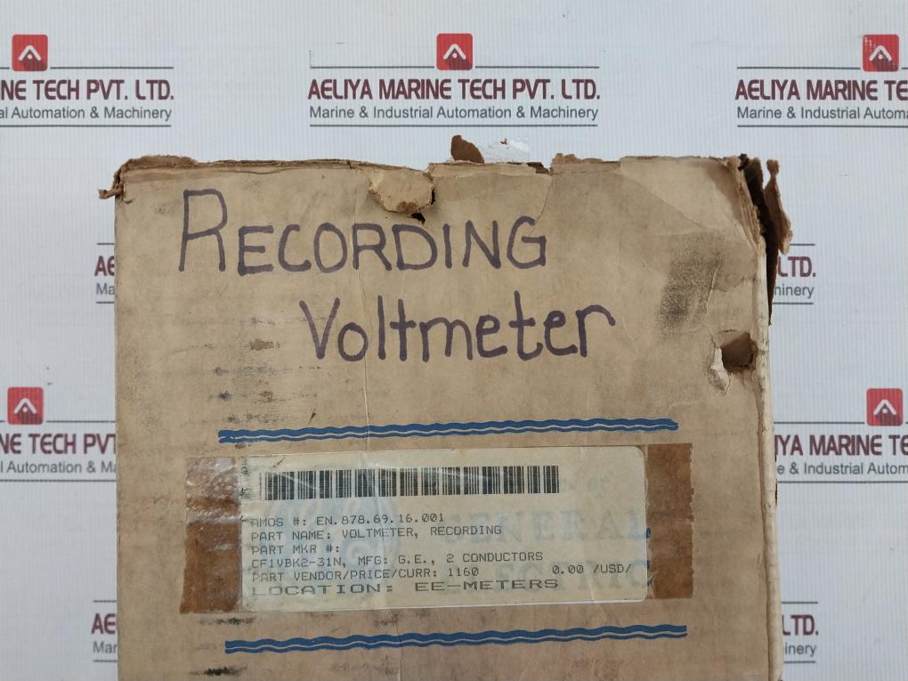 General Electric Cf1Vbk2-31N Recording Voltmeter 8Cf1Vbk2 0–140 / 280 Vac