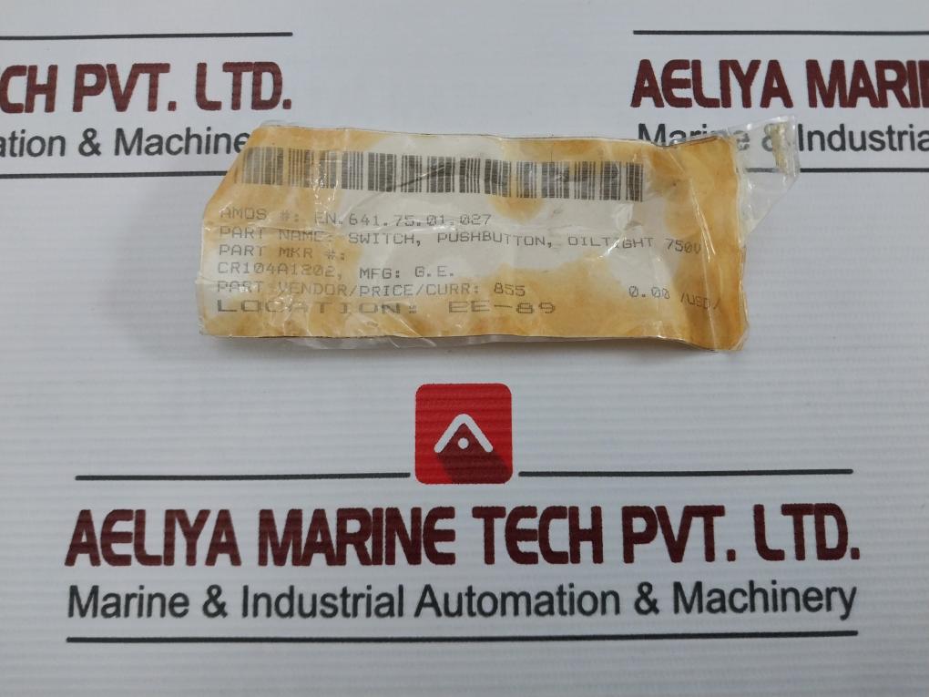 General Electric Cr 104 G Oil Tight Pushbutton Switch 750V
