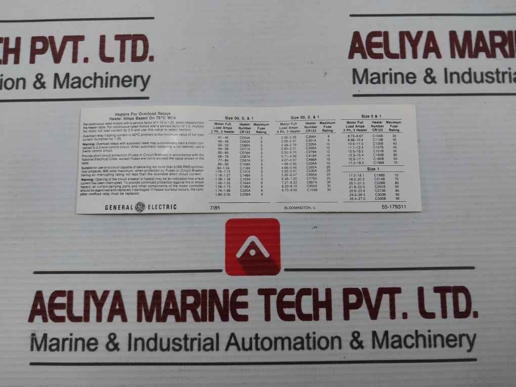 General Electric Cr306B004 Magnetic Starter 460-480V 60Hz