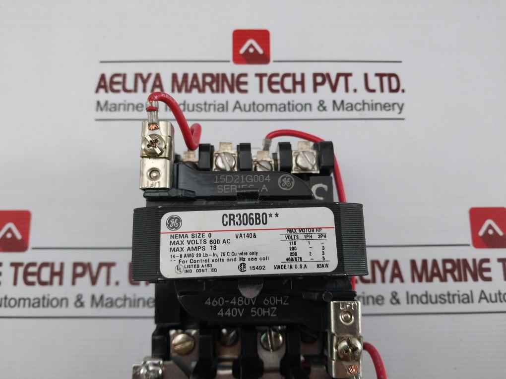 General Electric Cr306B004 Magnetic Starter 460-480V 60Hz