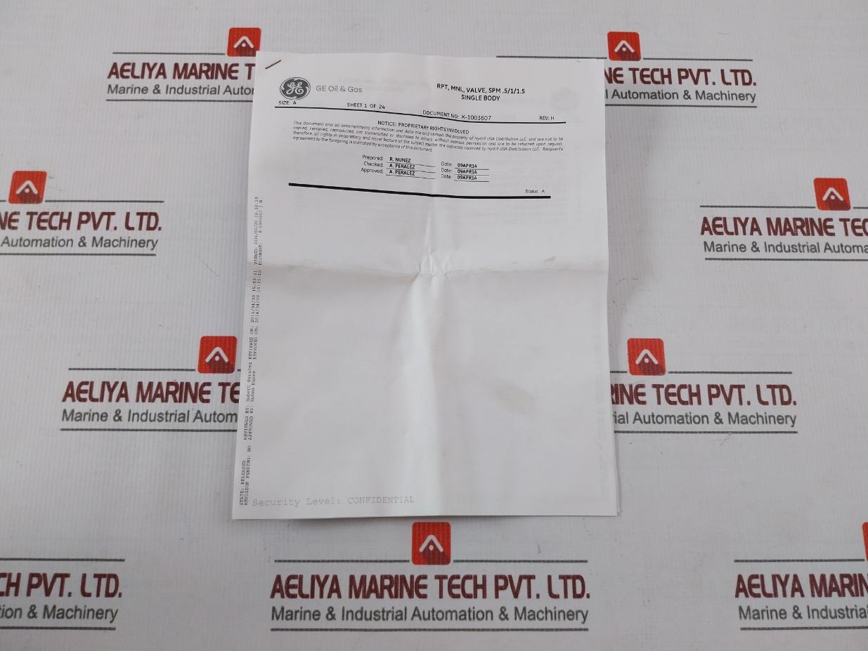 General Electric 20-507017 Repair Kit 1/2" Spm 3-way Nc Valve (3K) Mux Gen-ii