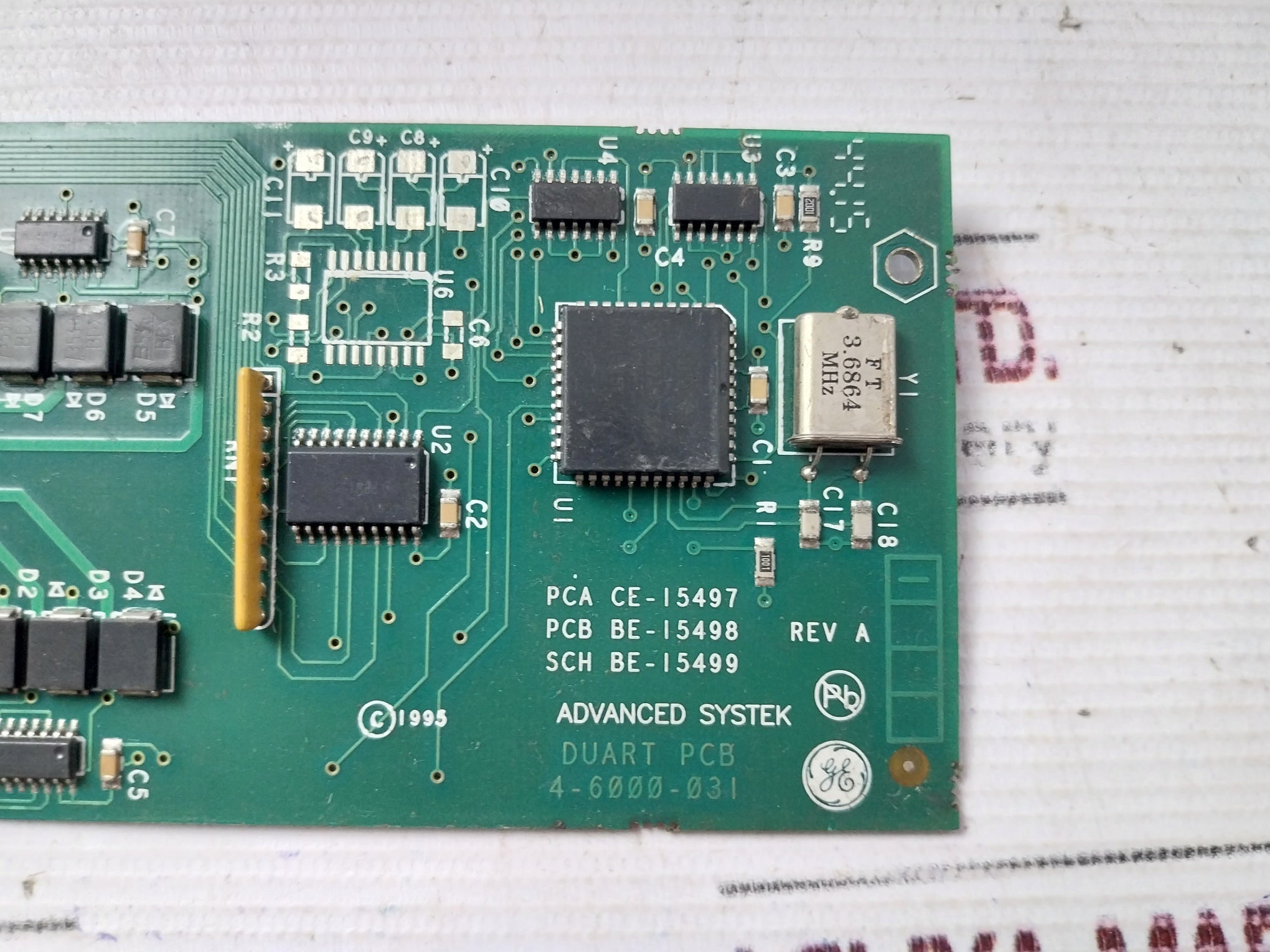 General Electric 4-6000-031 Printed Circuit Board Rev A