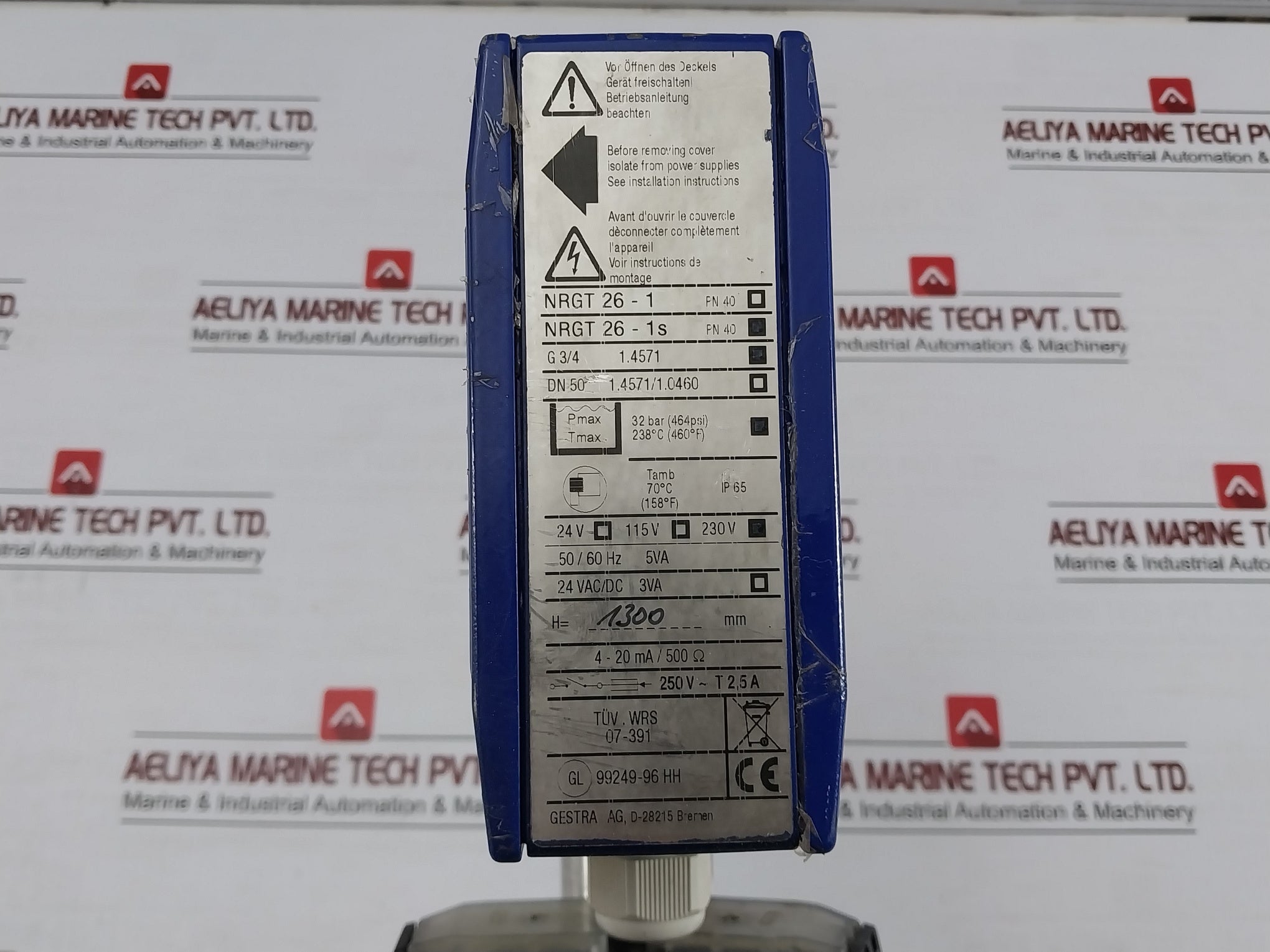 Gestra Level Transmitter 32 Bar 4-20Ma Length 1420Mm Part No Nrgt 26-1S