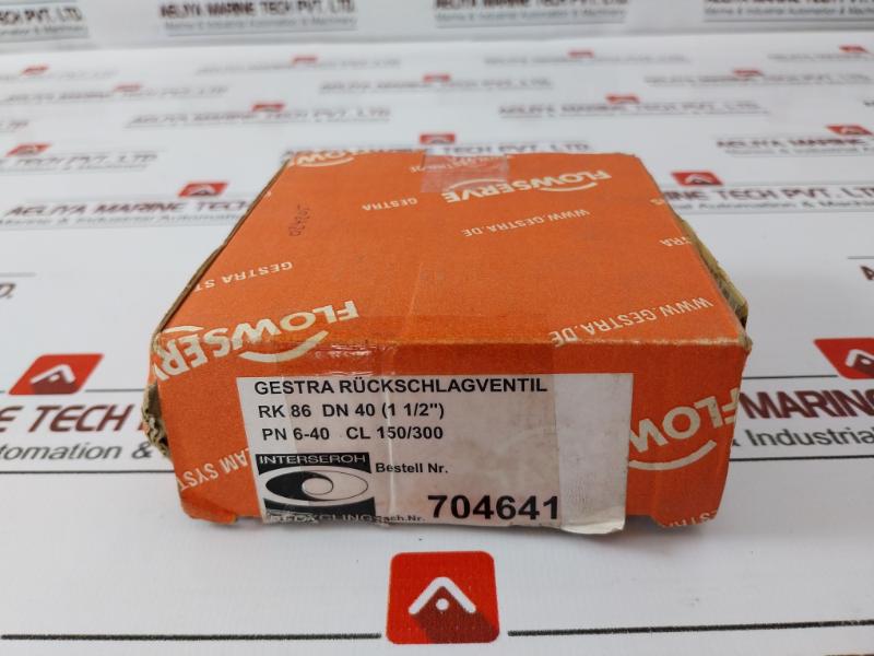 Gestra Rk 86 Check Valve 1 1/2" Cl 300