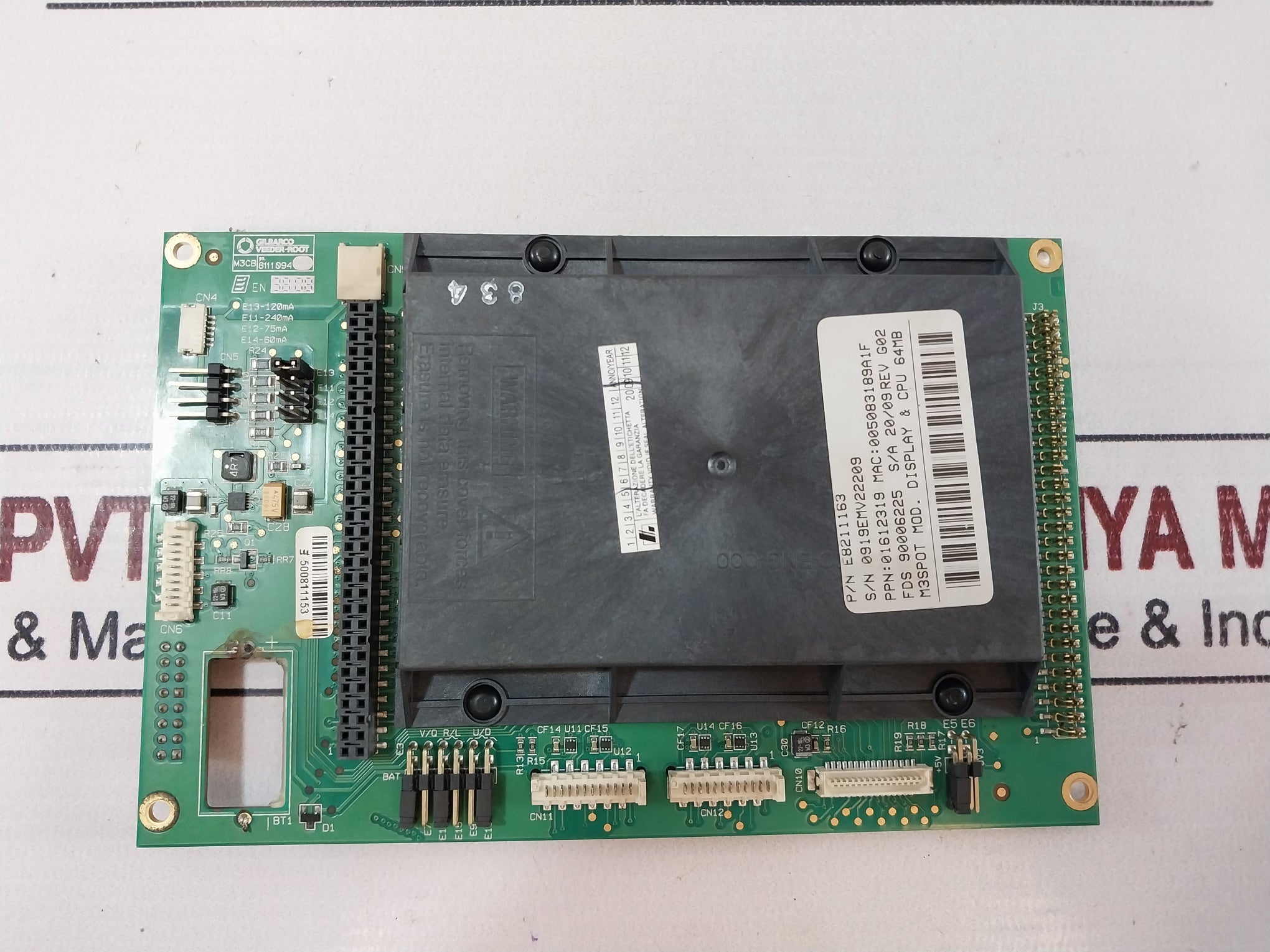 Gilbarco Veeder-root 8111094 Cpu Unit Printed Circuit Board E8211163