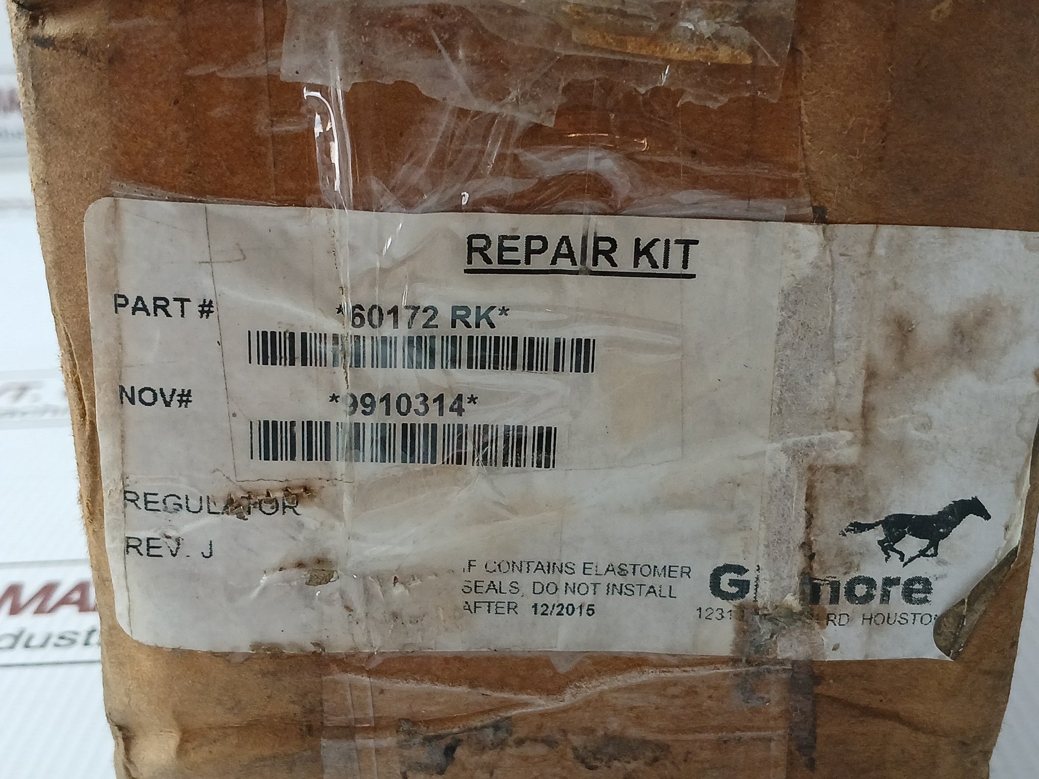 Gilmore 60172 Rk Repair Kit Rev.J