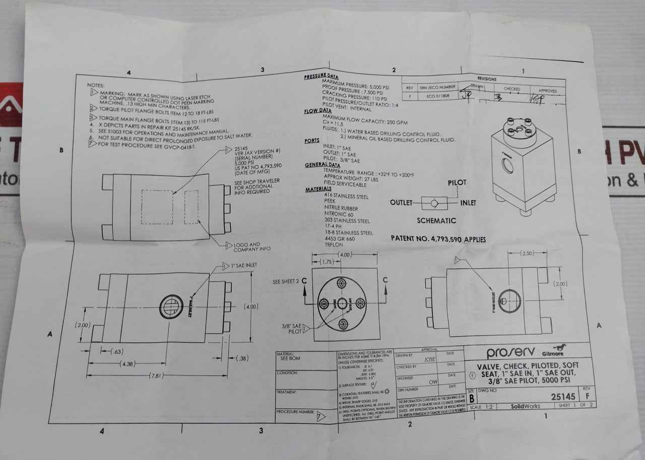 Gilmore Ag388-rk Repair Kit 18 3/4 15M Mpl Ram Bop 5000 Psi