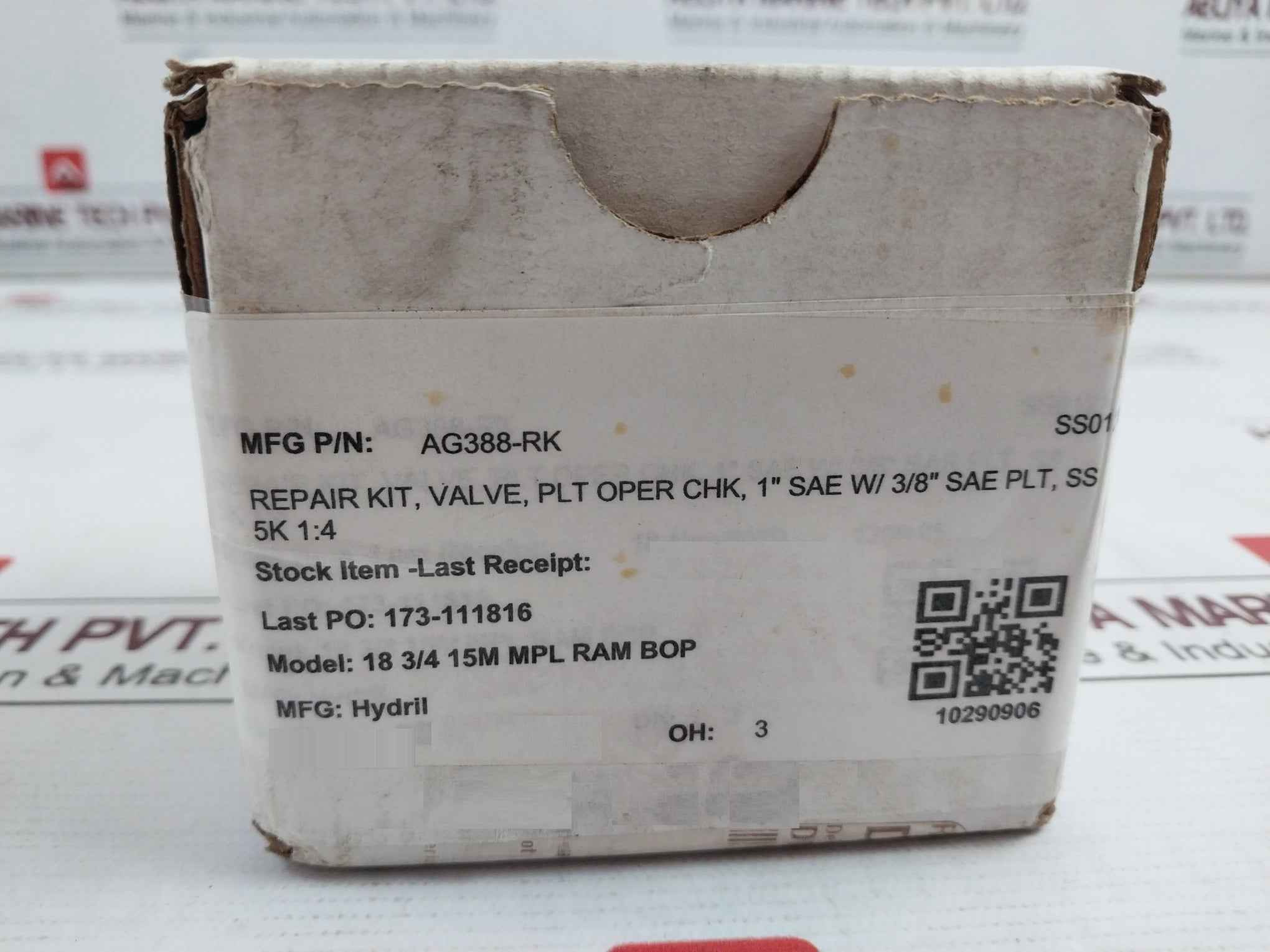 Gilmore Ag388-rk Repair Kit For Pilot Operated Check Valve 5000 Psi