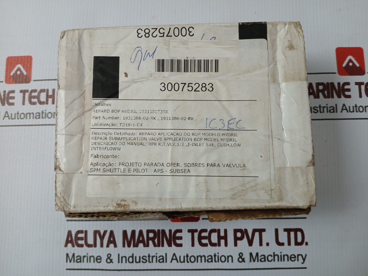 Gilmore Valve 1931386-02-rk Bop Hydril Spm Shuttle Valve Repair Kit 3/4" 18100-1