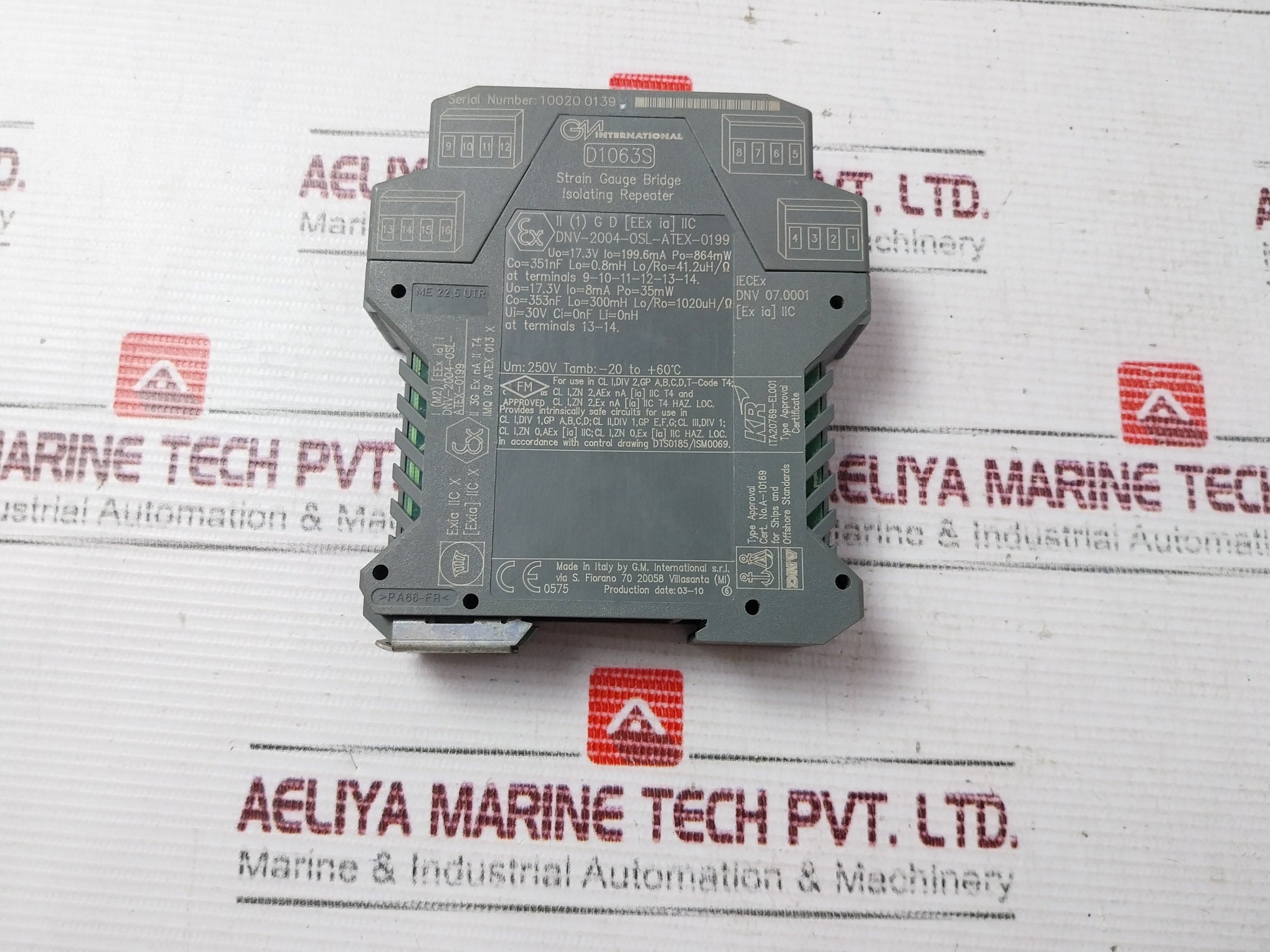 Gm International D1063S Strain Gauge Bridge Isolating Repeater 20 To 30Vdc