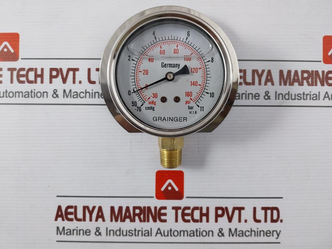 Grainger Inhg 30-160 Psi Pressure Gauge