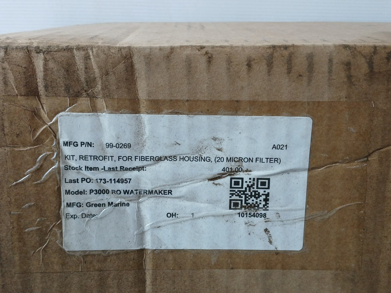 Green Marine 99-0269 Retrofit Kit For Fiberglass Housing 20 Micron 3G15Spf-201