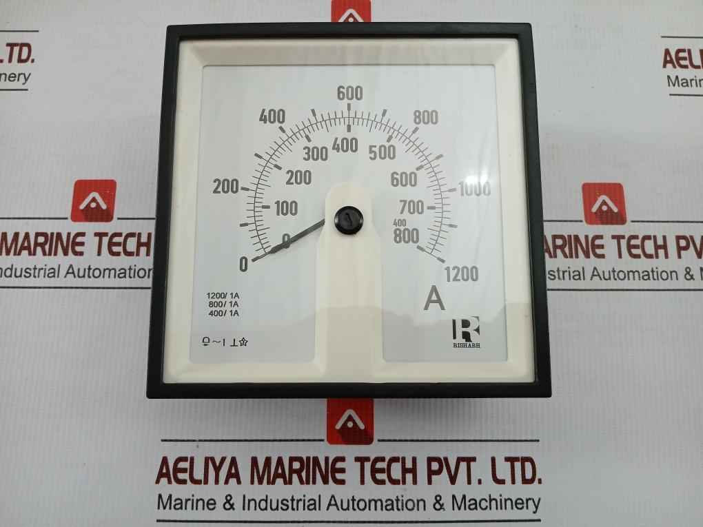 Gseam1060051 Triple Scale Ammeter 0-1200-800-400 Rishabh
