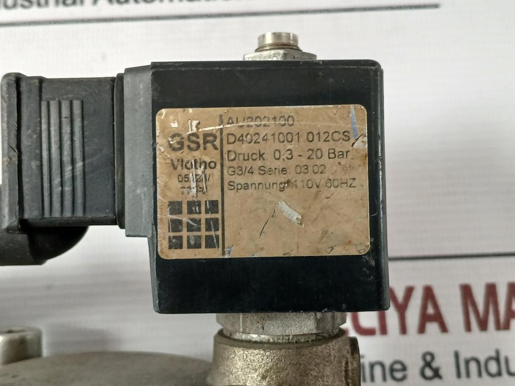 Gsr Au202100 Solenoid Valve D40241001 012Cs 0,3-20 Bar 36V- 18.5W 24Va 110V 60Hz