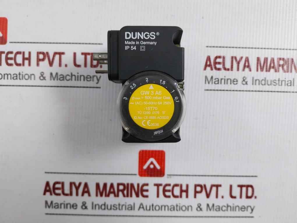 Gw3 A6 Gas Pressure Control Switch 500 Mbar, Ip54 Dungs