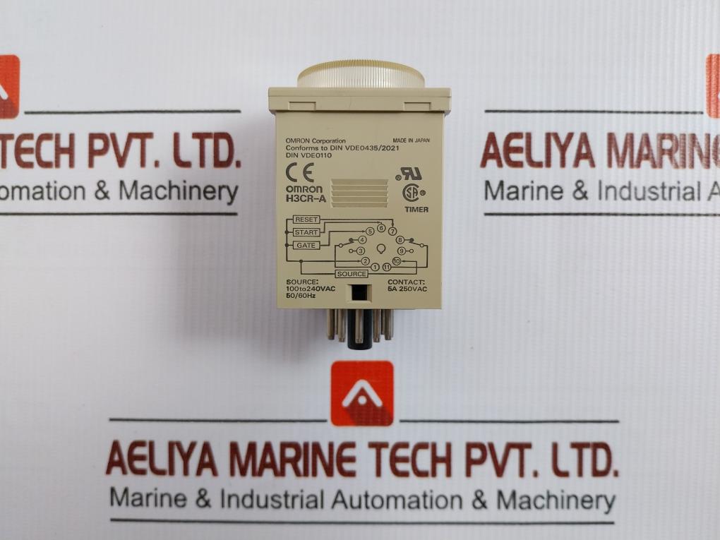 H3Cr-a Omron Multifunction Time Delay Relay 0-30Sec 100-240Vac