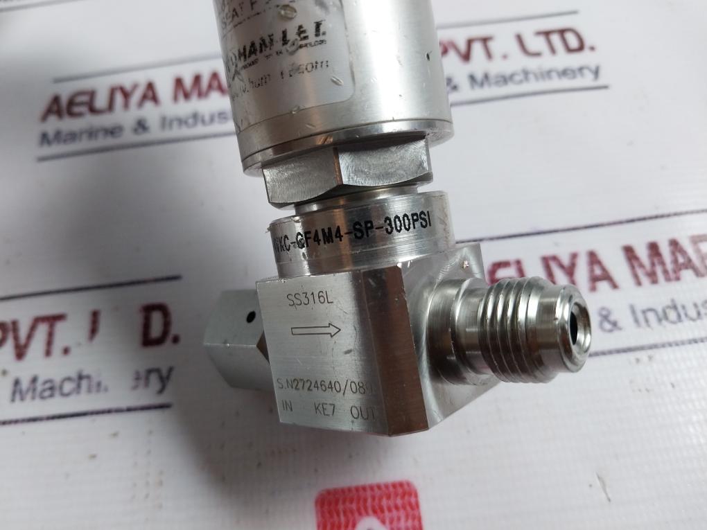 Ham-let Hm20-4Vkc-gf4M4-sp-300Psi Valve Ss316L Pneumatic Diaphragm 60-90 Psi