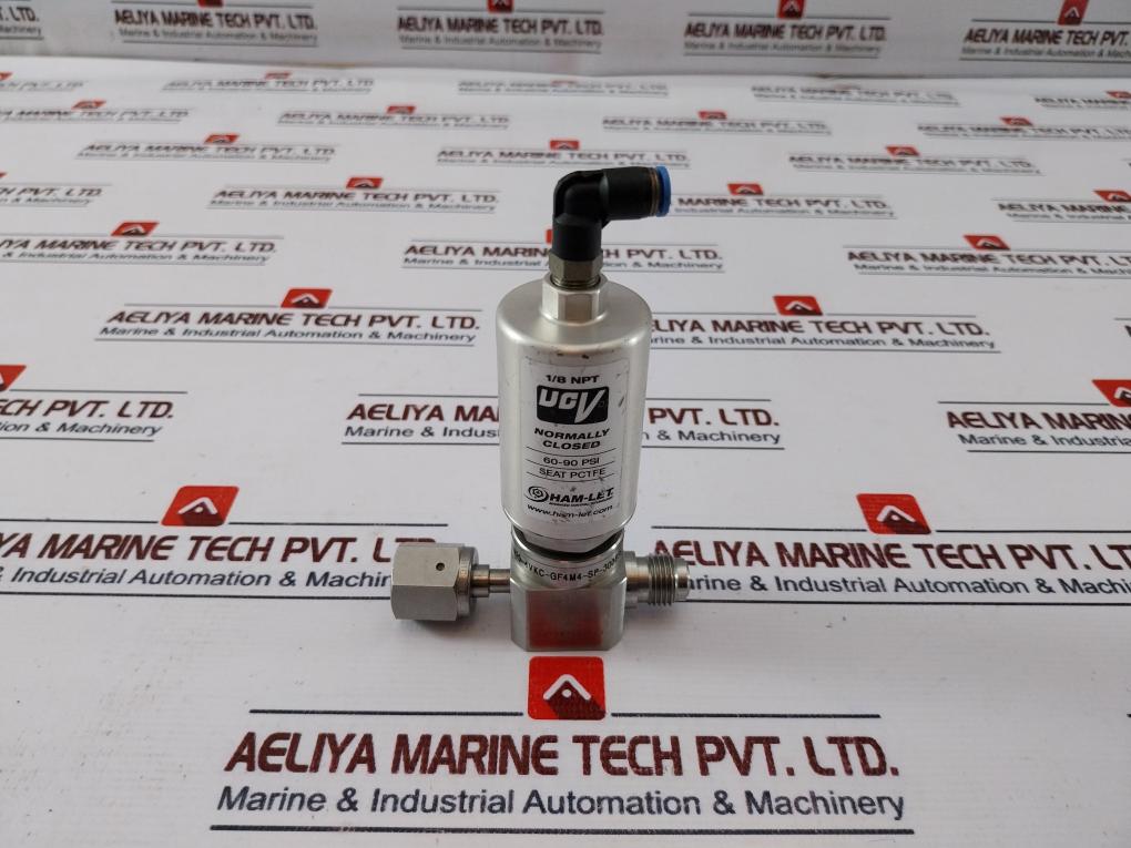 Ham-let Hm20-4Vkc-gf4M4-sp-300Psi, 1/8 Npt Pneumatic Diaphragm Valve 60-90 Psi