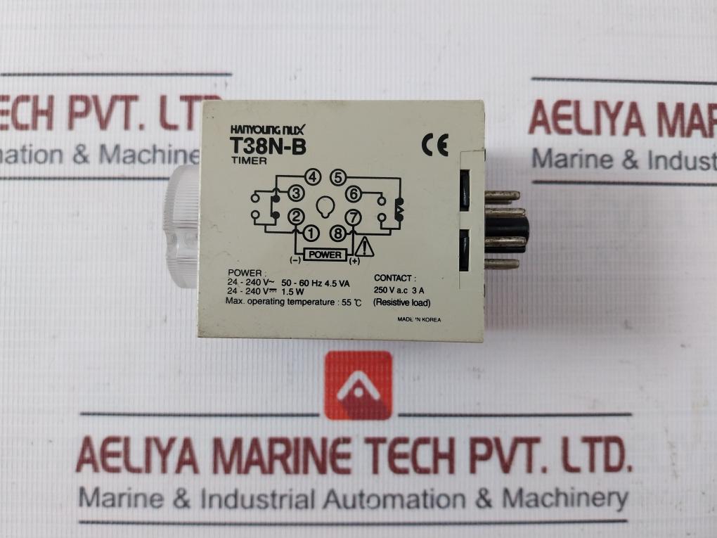 Hanyoung Nux T38N-b Timer Module 24–240V 50/60Hz 4.5 Va