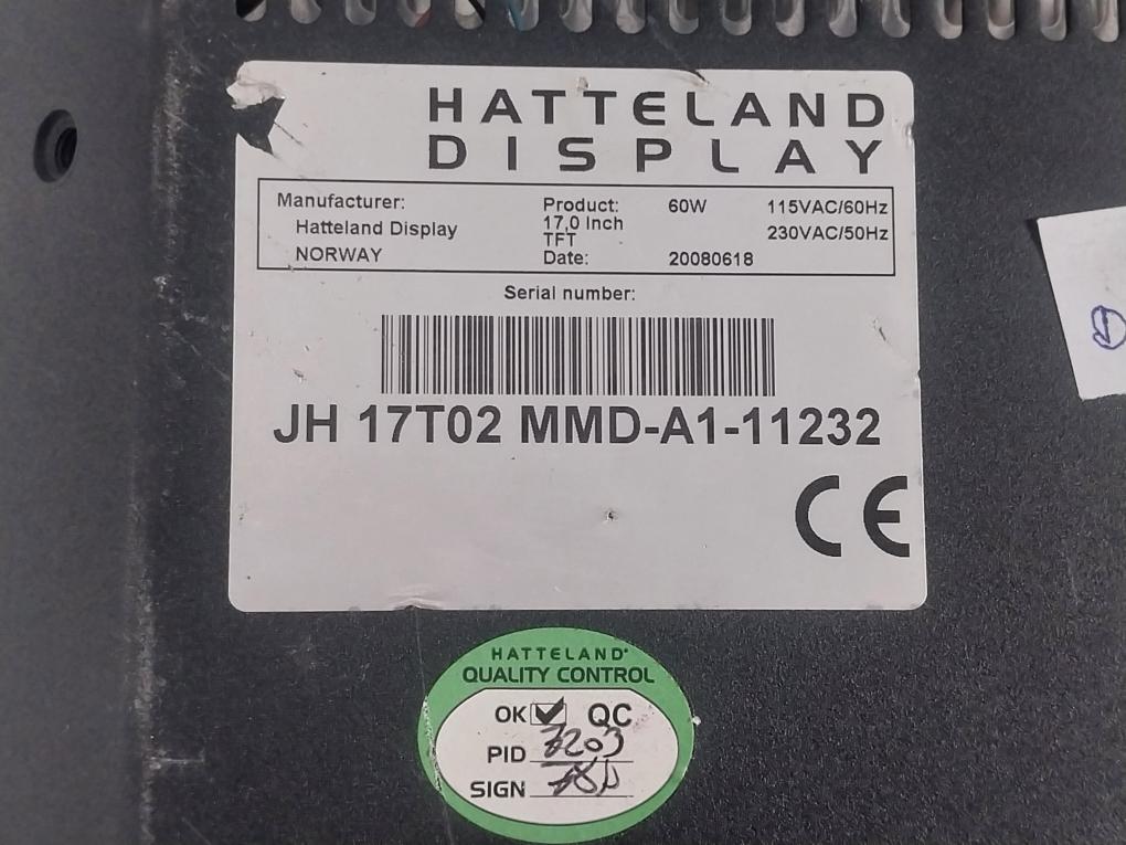 Hatteland Display 17,0 Inch Monitor Tft 115Vac/60Hz -7.690 Kg