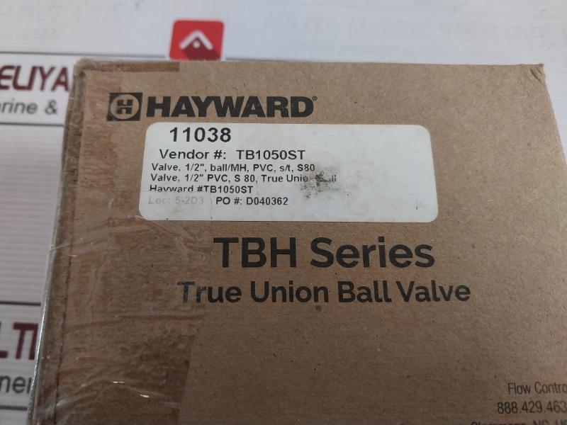 Hayward Tbh1150Astv0000 Tbh Series Ball Valves True Union 1-1/2” Pvc Fpm Nsf/Ansi 61 & 372