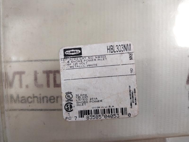 Hbl303Nm Hubbell Shore Power Inlet 125V/30Amp