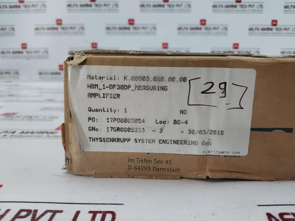 Hbm Df30Dp Digital Measuring Amplifier Ver 2.6.5 24V
