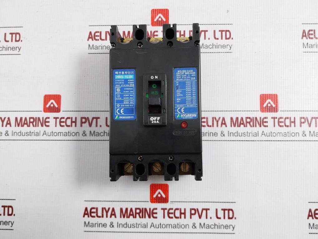 Hbs-103N Molded Case Circuit Breaker 660V 50/60Hz Hyundai
