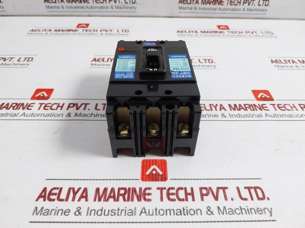 Hbs-33 Hyundai 3-pole Molded Case Circuit Breaker 15A 660V