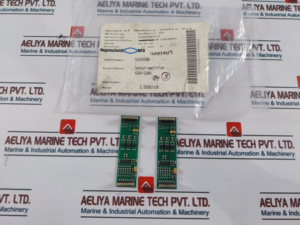 Hegenscheidt Mfd YG40-SUB4 Sensor-Amplifier PCB Board