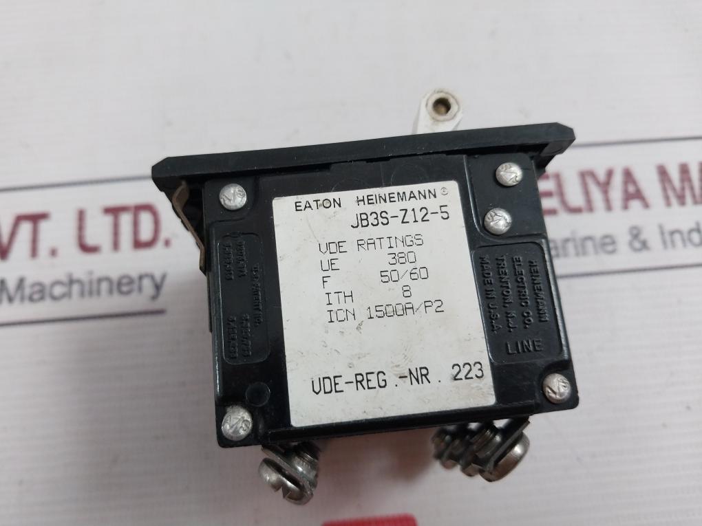 Heinemann Jb3S-z12-5 Circuit Breaker 3Hab7847-1 250V Icn 1500A/P2