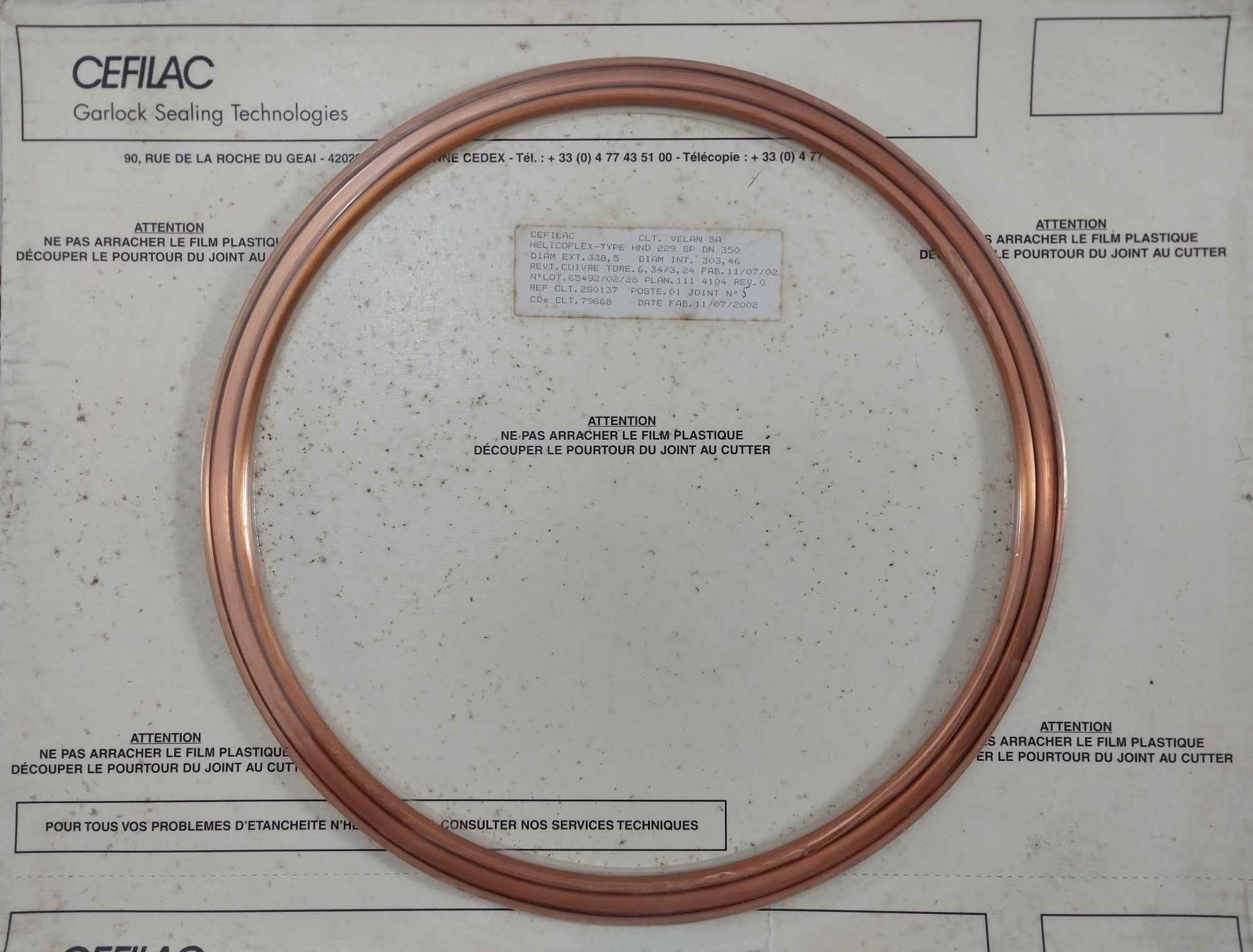 Helicoflex Resilient Metallic Gasket Hnd 229 Sp Dn 350