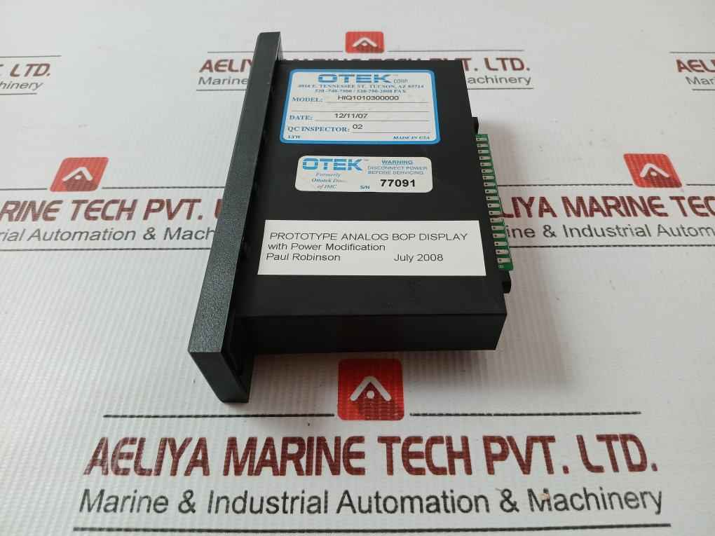 Hi-q101-030-0000-a1 Digital Bar Graph Display 0-6000 Psi Otek