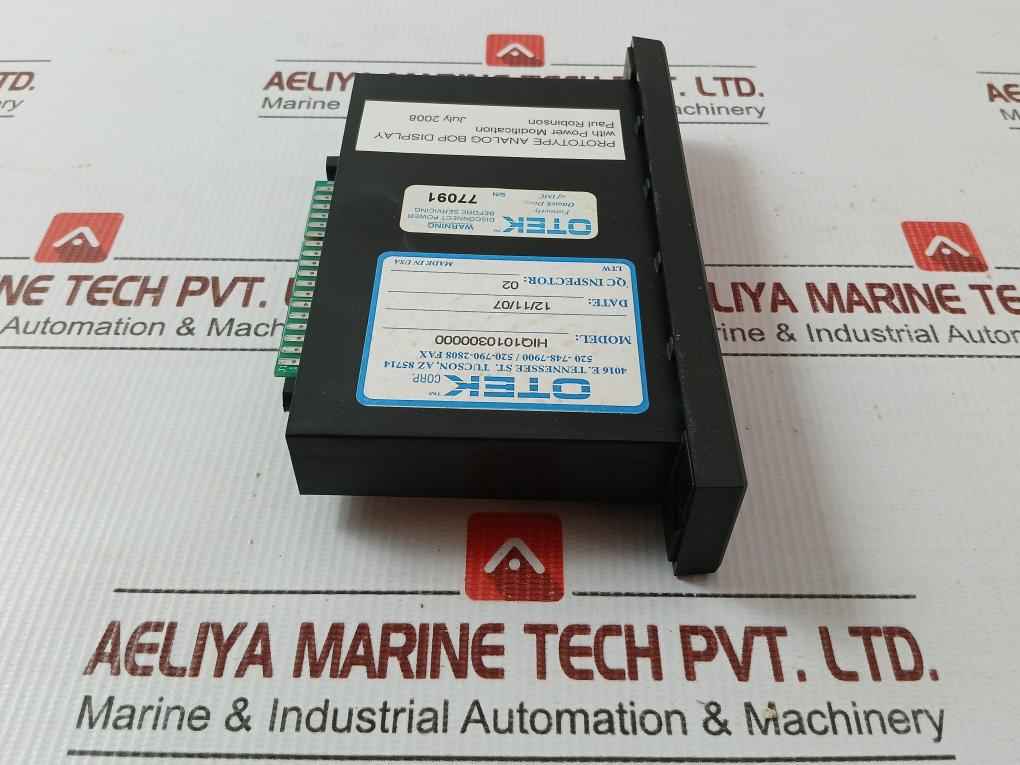 Hi-q101-030-0000-a1 Digital Bar Graph Display 0-6000 Psi Otek