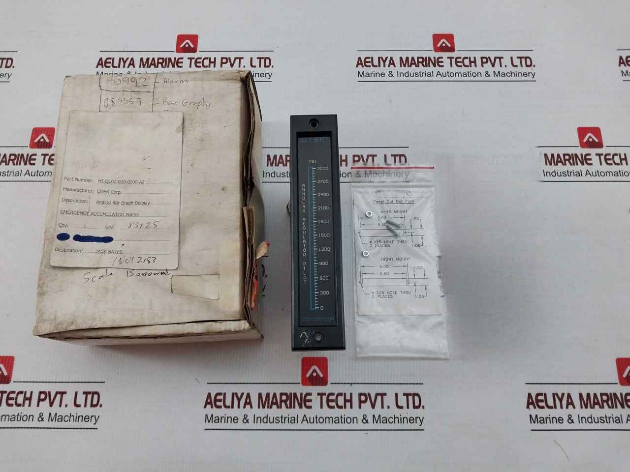 Hi-q101-030-0000-a2 Analog Bar Graph Display Otek 0 To 3000 Psi