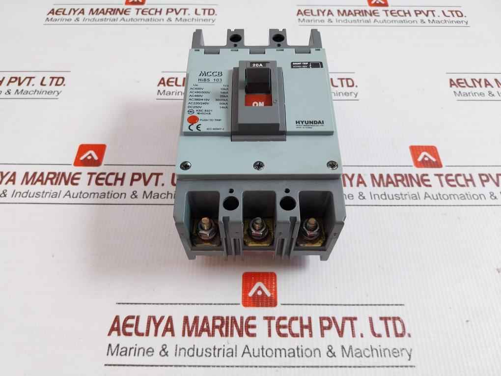 Hibs 103 Hyundai 20A Ac 690V Molded Case Circuit Breaker