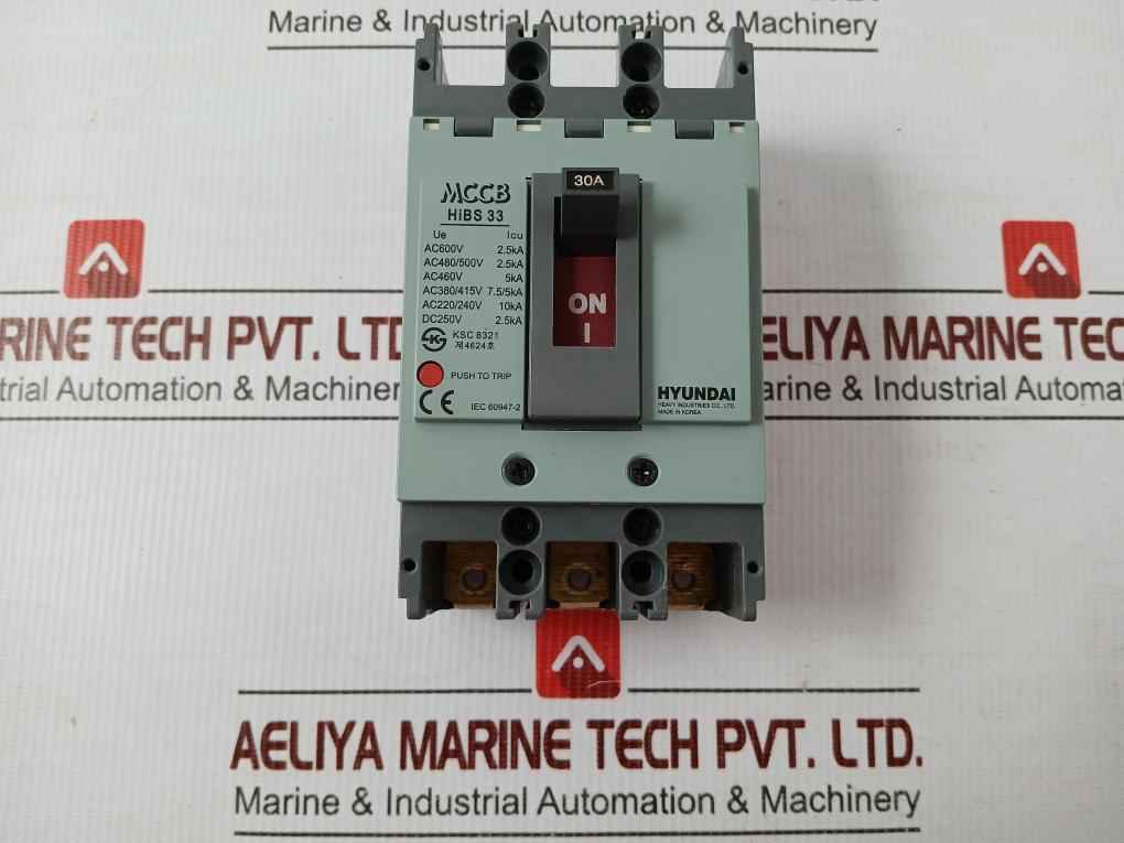 Hibs 33 Molded Case Circuit Breaker Hyundai Ac220/240V 50/60Hz