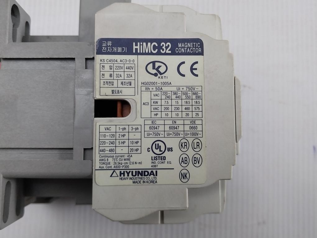 Himc-32-Magnetic-Contactor-440V-32A-Hg02001-1005A-A600-p300-60Hz-Hyundai-209623-8