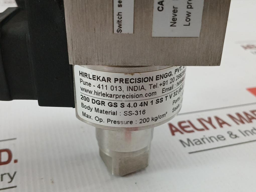 Hirlekar Precision Differential Pressure Gauge 200 Dgr