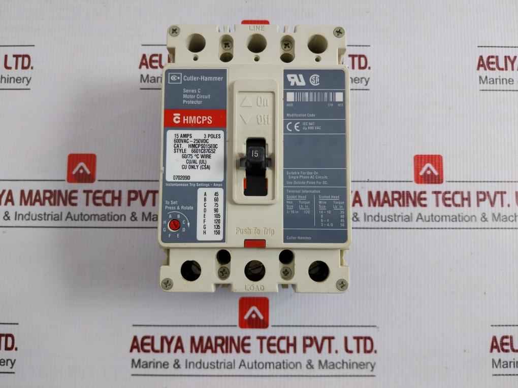 Hmcps015E0C Cutler-hammer Motor Circuit Protector 690 Vac