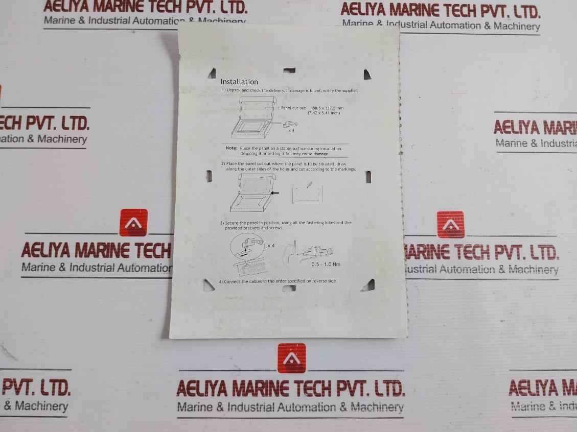 Hmi Display Panel 188.5 X 137.5Mm Beijer Part No: E1071, 24Vdc