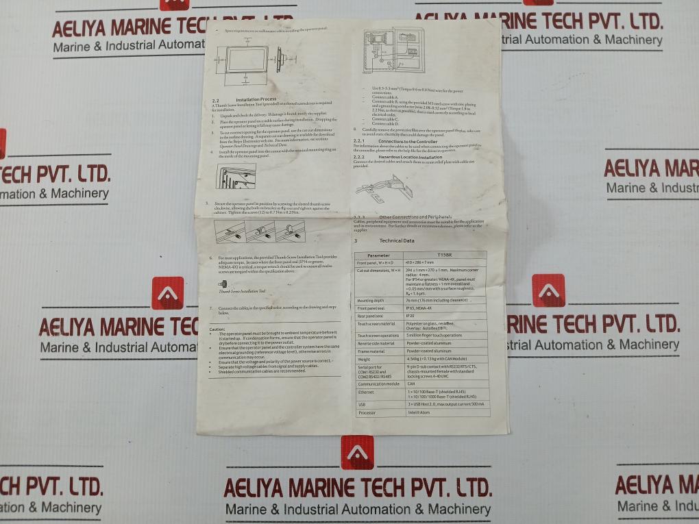 Hmi Panel Ix T15Br Alfa Laval 1.5A 24Vdc Ip20