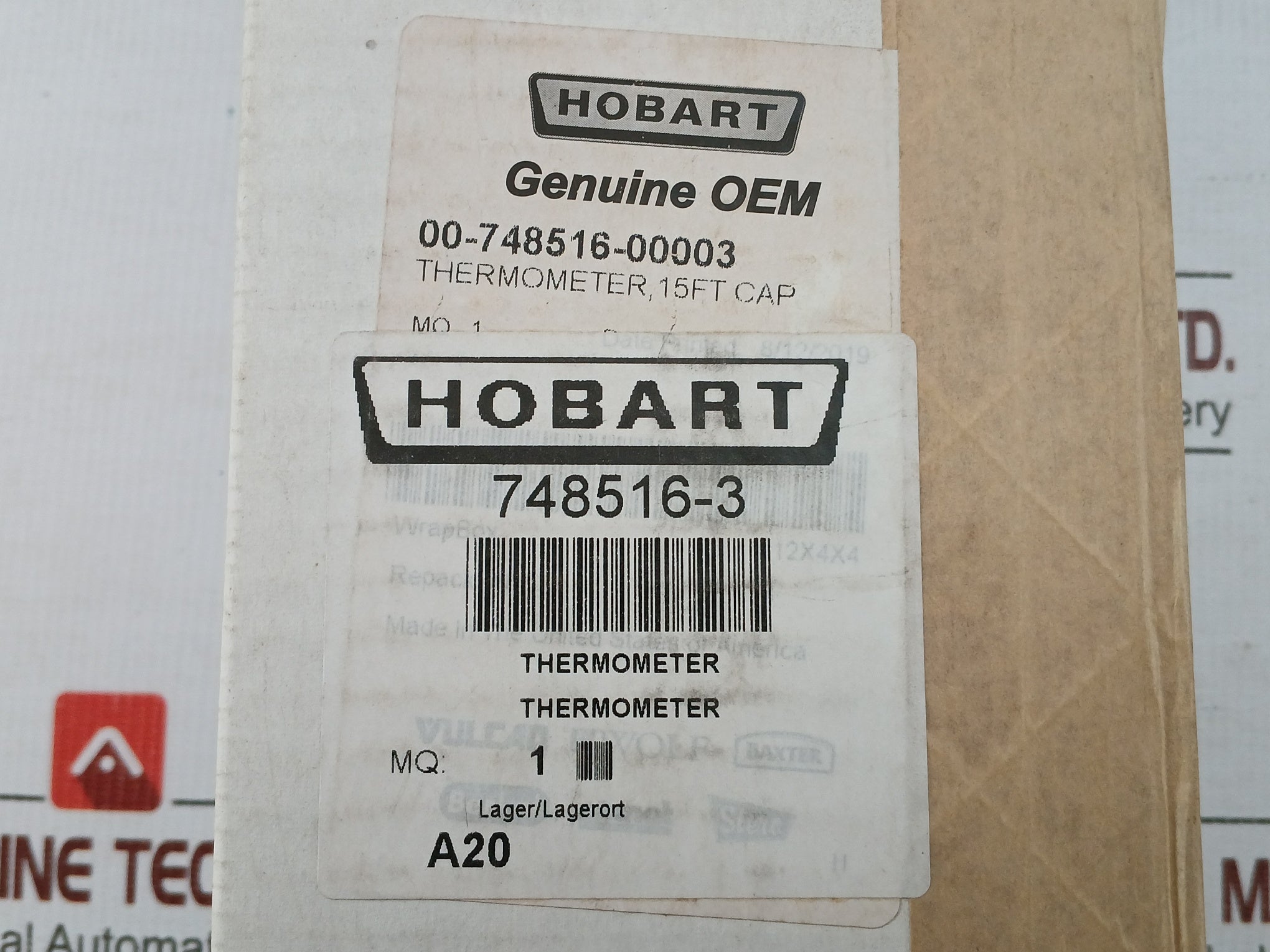 Hobart 15-foot Capillary Tube Temperature Indicator 4.5 Meter 00-748516-00003